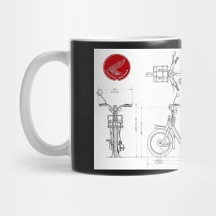 1966-68 Little Honda P50 Blueprint Mug